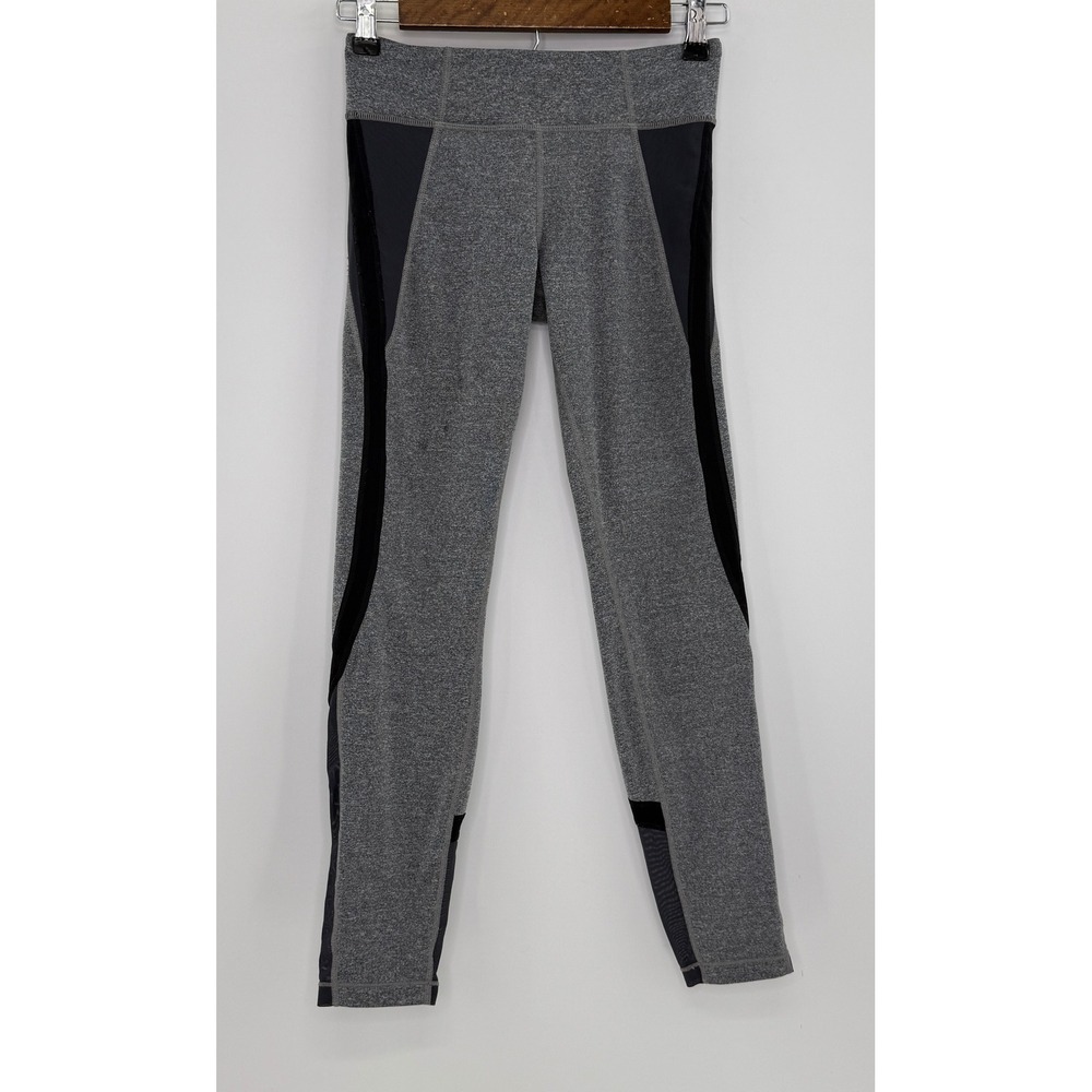 Athleta Girl Heather Gray Black Athletic Leggings XL/14 Activewear Pants